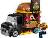 LEGO City Burger Van, Food Truck Toy for 5 Plus Year Old Boys & Girls, Vehicle Building Toys, Kitchen Playset with Vendor Minifigure and Accessories, Imaginative Play Gifts for kids 60404