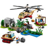 LEGO 60302 City Wildlife Rescue Operation Vet Clinic Set, with Animal Figures and Helicopter Toy for Kids 6 Years Old