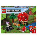 LEGO 21179 Minecraft The Mushroom House Set, Building Toy for Kids Age 8 , Gift Idea with Alex, Mooshroom & Spider Jockey Figures