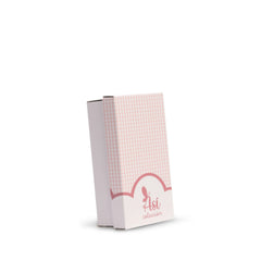 Pink checkered ASI Dolls packaging box with logo, standing at an angle on a white background.