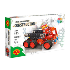 Alexander Constructor Lorry Truck Set box, showcasing a colorful model with metal and plastic components for ages 8+.
