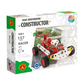Constructor Racer Construction Set box featuring a red and white model car with black wheels, suitable for ages 8+.