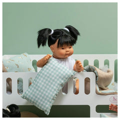 Asi Bambole - Dolls - Cloe Collection Bedding Set - Reversible Green White - 3 Yrs