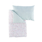 Asi Bambole - Puppen - Cloe Kollektion Bettwäsche Set - Wendbar Grün Weiß - 3 Jahre