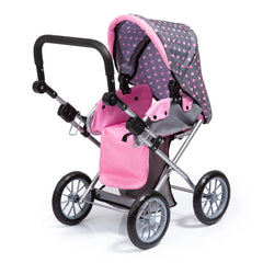 BAYER DESIGN - Dolls Pram City Star Pink Gray - Dolls Playsets Toy Figures