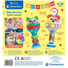 Baby Clementoni - Baby Maracas Amici Cuccioli Baby Aktivspielzeug - Italienische Edition