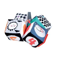 Baby Clementoni - Black & White Soft Activity Blocks Baby Activity Toys