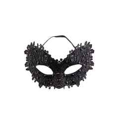 Carnival Toys - Black Lace Mask with Rhinestones on Cardboard - Pretend Professions & Role Playing