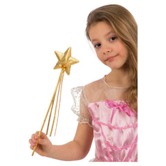 Carnival Toys - Verzauberter goldener Stofffeenstab 37 cm für magische Rollenspielabenteuer - Rollenspiele und Berufsspiele