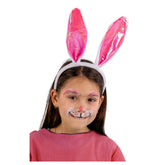 Carnival Toys - Jeux d'imitation - Serre-tête oreilles de lapin - Rose Blanc - 3 Ans+