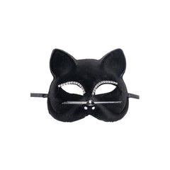 Carnival Toys - Pretend Professions - Velvet Cat Mask - Black - 6+ Years