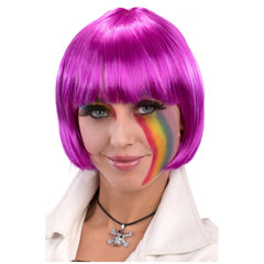 Carnival Toys - Purple Lovely Wig For Short Straight Hair Fun Pretend Professions And Role Playing - Pretend Professions And Role Playing