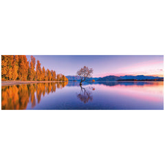 Clementoni Collection de Haute Qualité - Puzzle Panorama 1000 Pcs de l'Arbre de Wanaka au Lac