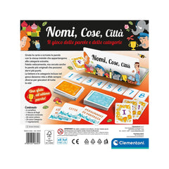 Clementoni - Nomi Cose Città Card Games - Italian Edition