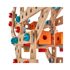 Eichhorn Construct - 2-in-1 Helicopter and Ship Construction Set for Kids Ages 5 Years+ - 209-Piece FSC-Certified Wooden Engineering Toy with Interlocking Fasteners and Connecting Blocks