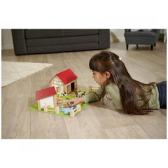 Eichhorn - Holzbauernhof mit Zubehör - 20 Teile - Spielsets - Spielsets