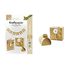 Folia - Kraftpapier A4 Format 10X120 Gr And 10X230 Gr Natural Color Sheets - Arts & Crafts