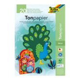 Folia - Tonpapier Block A4 Format 130 Gr 20 Pieces Multi Coloured Sheets - Arts & Crafts