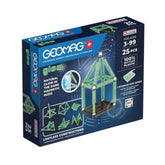 Geomag - Classic Glow Recycled Magnetic Construction Toy - 100% Recycled Plastic Building Blocks Set - 25 Pcs - Age +3 Construction Set Toys - GMG328