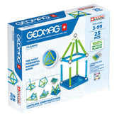 Geomag - Classic Green Line Magnetic Construction Toy - 100% Recycled Plastic Building Blocks Set - 25 Pcs - Age +3 Construction Set Toys - GMG275