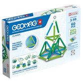Geomag - Classic Green Line Magnetic Construction Toy - 100% Recycled Plastic Building Blocks Set - 60 Pcs - Age +3 Construction Set Toys - GMG272