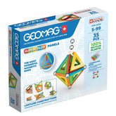 Geomag - Classic Supercolor Panels Recycled Magnetic Construction Toy - 100% Recycled Plastic Building Blocks Set - 35 Pcs - Age +5 Construction Set Toys - GMG377
