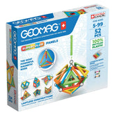 Geomag - Classic Supercolor Panels Recycled Magnetic Construction Toy - 100% Recycled Plastic Building Blocks Set - 52 Pcs - Age +5 Construction Set Toys - GMG378