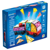 Geomag - Magnetic Tiles Gems Vehicles Magnetic Construction Toy - 100% Recycled Plastic Building Blocks Set - 24 Pcs - Age +3 Construction Set Toys - GMG4211