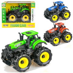 Ginmar - Farm Car Tractor Toy Set - Friction-Powered Mechanism