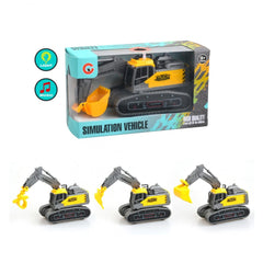 Ginmar - Interactive Excavator Toy - Simulation Vehicle With Light And Sound