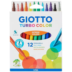 Giotto Turbo Colour Set Of 12 Markers - Arts & Crafts