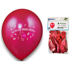 Globo - Pink Balloons "It'S A Girl" - Pack Of 10