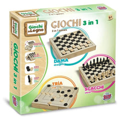 Grandi Giochi - Schach - und Dame - Spiel - Brettspiele - 8+ - GRGGG95001