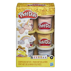 Hasbro - Play Doh Metallics Compound Collection - Knet- und Modelliermasse