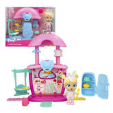 IMC Toys - Cry Babies Playtime Mini Playset Chloe's Kitchen for Ages 3+ - Animated TV Series Connectable Doll House with Water-Reveal Magic Accessories - IMC924406