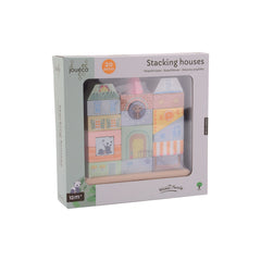 Johntoy - The Wildies Family Stacking Houses - Sorting & Stacking Toys