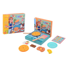 Johntoy - Wooden Pancake Set In Box - Pretend Professions & Role Playing