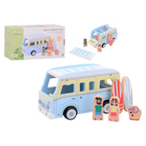 Johntoy - Wooden Retro Beach Van - Baby Activity Toys