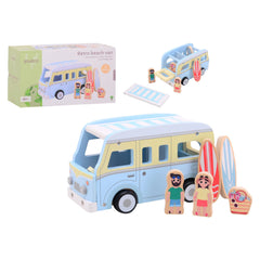Johntoy - Holz Retro Strandbus - Baby Spielzeuge