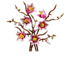 LEGO Botanicals Magnolia Branches (11510) - 435 Pcs Floral Decor Building Set - Age +18 - Construction Set Toys - 11510
