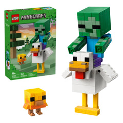 LEGO - Minecraft Chicken Jockey - Construction Set Toys 344 Pcs Age +9 - 21582