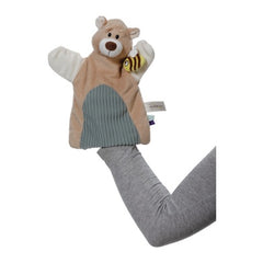 NICI - My First 2-in-1 Bear Hand Puppet Cuddle Blanket - Baby Activity Toys