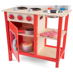 New Classic Toys - Kitchenette - Red - Pretend Professions & Role Playing