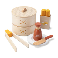 New Classic Toys - Pretend Professions - Wooden Dim Sum Play Food Set - 3+ Yrs - Educational Play