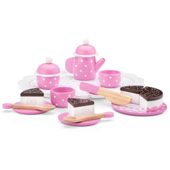 New Classic Toys - Theeset met Snijtaart - Roze - Doen alsof Beroepen & Rollenspel