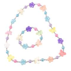 Nice - Butterflies Necklace And Bracelet Set - Jewelry