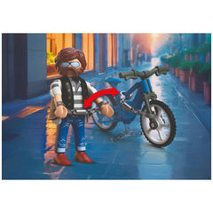 PLAYMOBIL - Vol de Vélo - City Action - +4 - Jouets Playsets - 72076 - 80772076