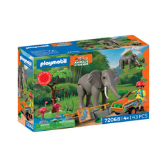 PLAYMOBIL - Elefant mit Tierpfleger - Animals & Friends - +4 - Spielsets - 72068 - 80772068