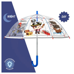 Perletti - Rain Umbrellas - Pirate Umbrella - Windproof - 3-5 Years - Safety
