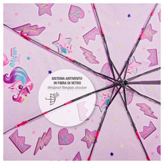 Perletti - Rain Umbrellas - Unicorn Folding Umbrella - Windproof - 3-6 Yrs